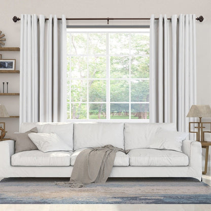 UTOPIA ALLEY Wall Mounted 3/4 Inch Curtain Rod - Adjustable Drapery Rods, Gold Curtain Rods, Bedroom Decorative Curtain Rods