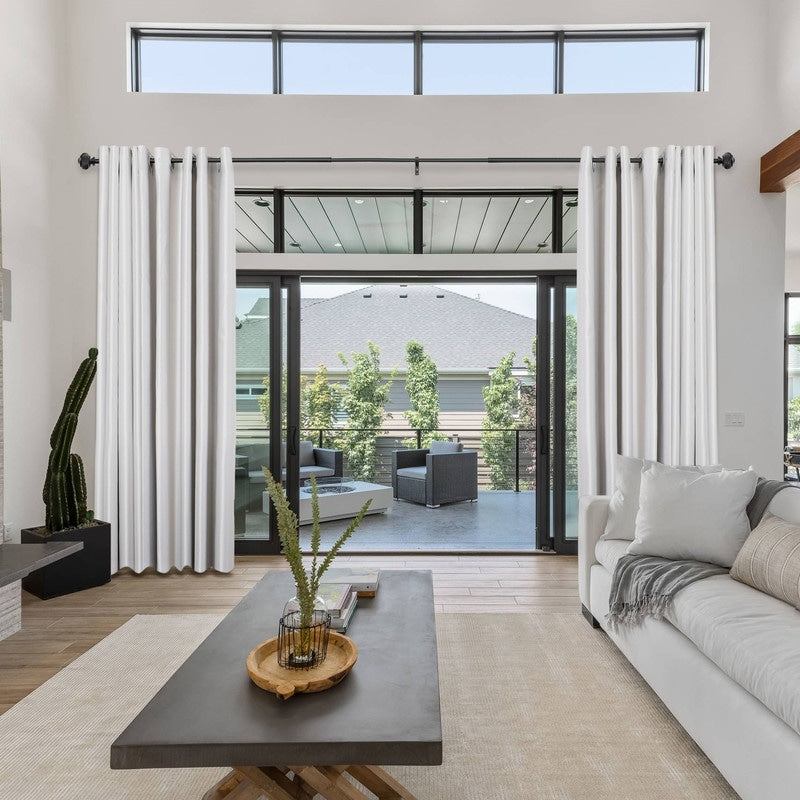 UTOPIA ALLEY Wall Mounted 3/4 Inch Curtain Rod - Adjustable Drapery Rods, Gold Curtain Rods, Bedroom Decorative Curtain Rods