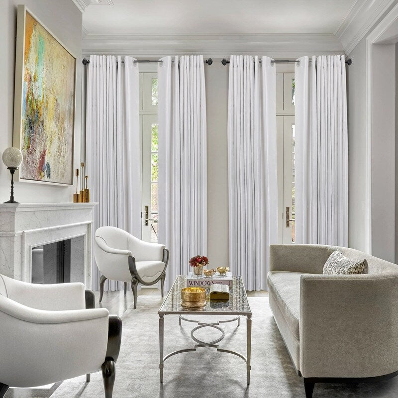 UTOPIA ALLEY Wall Mounted 3/4 Inch Curtain Rod - Adjustable Drapery Rods, Gold Curtain Rods, Bedroom Decorative Curtain Rods