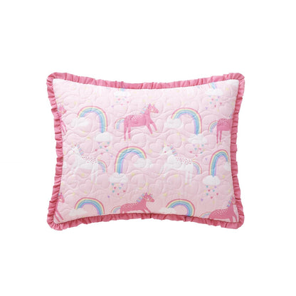 Unicorn Parade Ultra Soft Microfiber Reversible Quilt Set