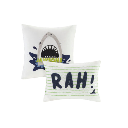 Urban Habitat Kids Aaron Shark Green/ Navy Cotton Comforter Set