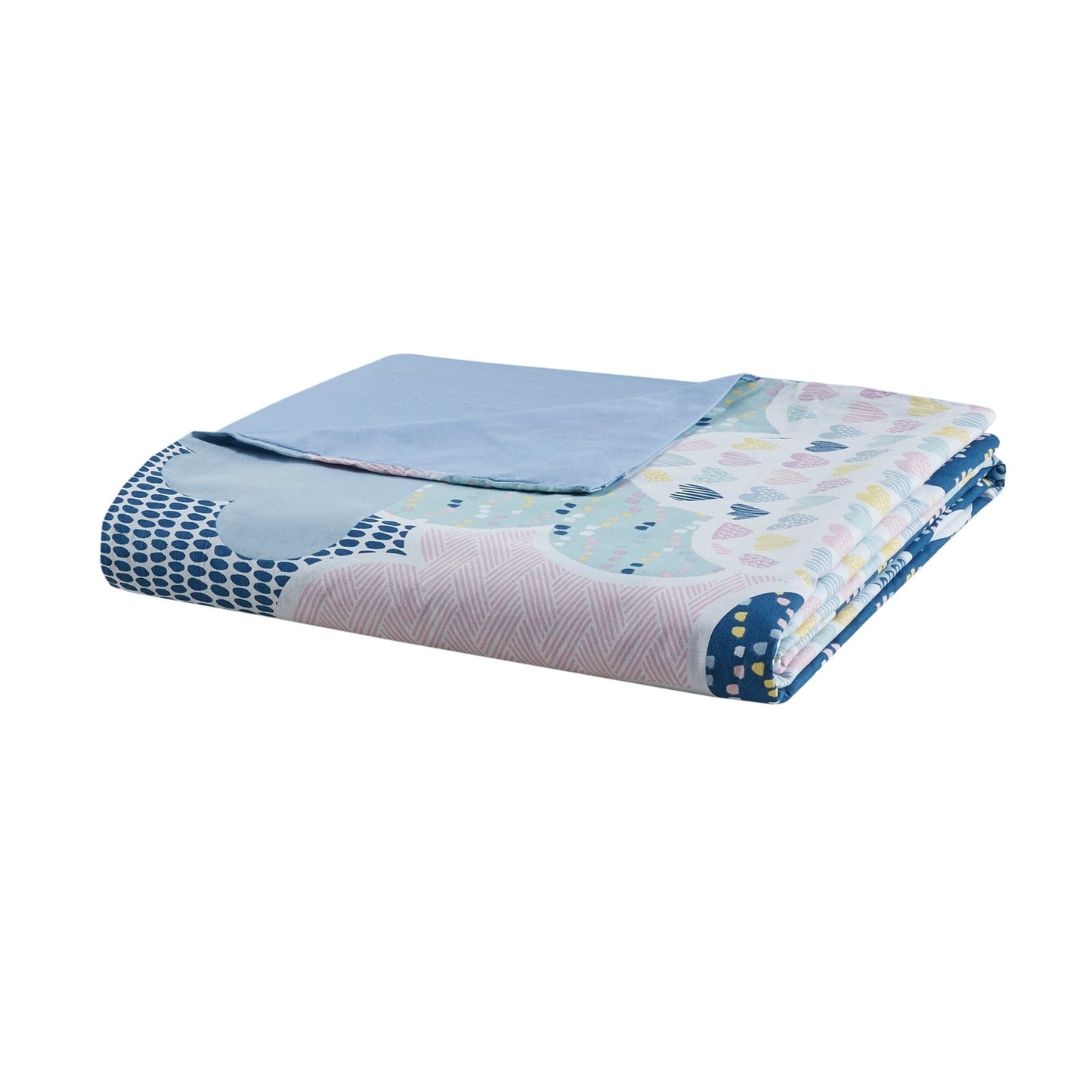 Intelligent Design Kids Bliss Blue Cotton 5-piece Duvet Cover Set