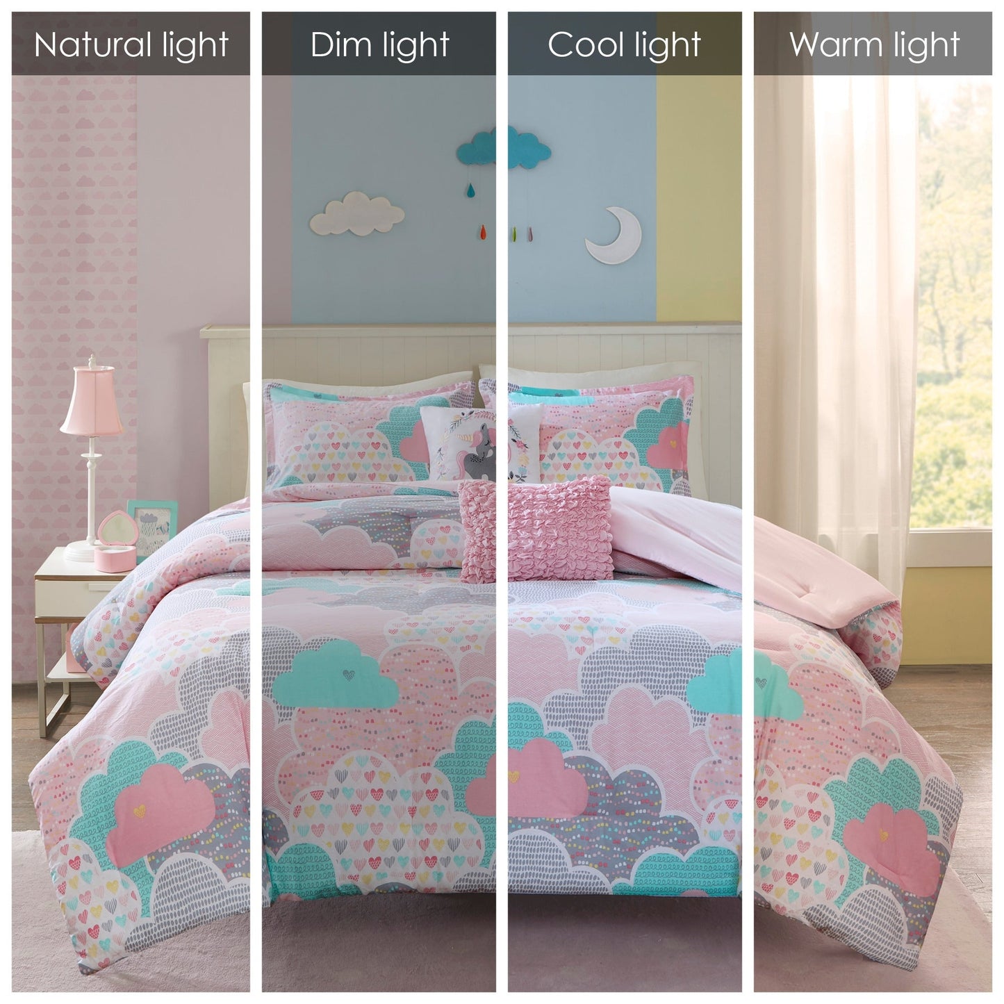 Intelligent Design Kids Bliss Pink Cotton Printed 5-piece Comforter Set