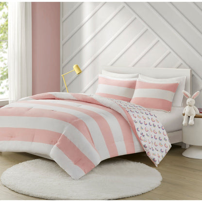 Intelligent Design Kids Dakota Cotton Cabana Stripe Reversible Comforter Set
