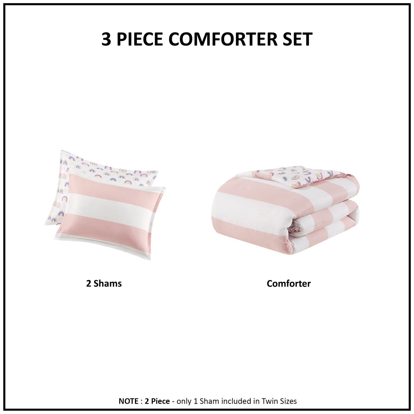 Intelligent Design Kids Dakota Cotton Cabana Stripe Reversible Comforter Set