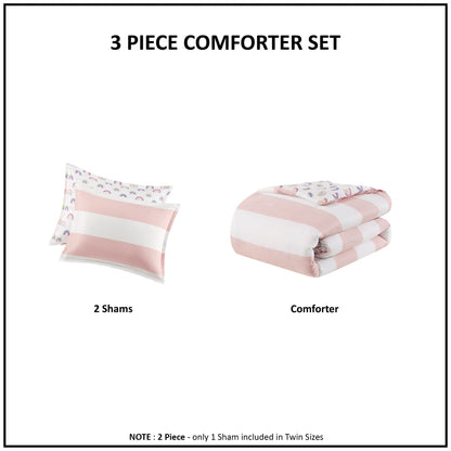 Intelligent Design Kids Dakota Cotton Cabana Stripe Reversible Comforter Set