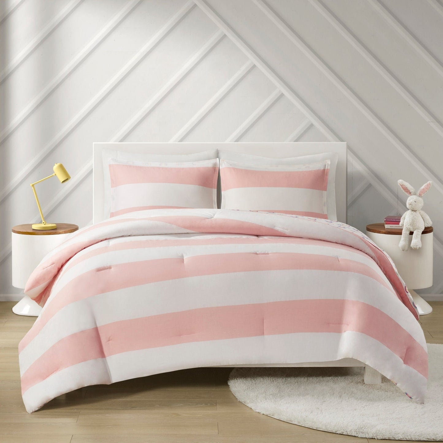 Intelligent Design Kids Dakota Cotton Cabana Stripe Reversible Comforter Set