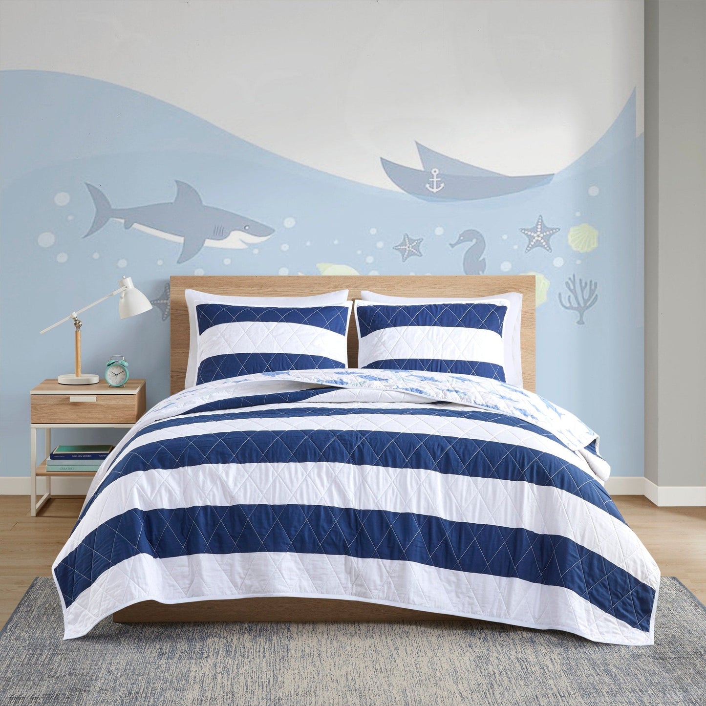 Urban Habitat Kids Dakota Cotton Cabana Stripe Reversible Quilt Set