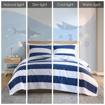 Urban Habitat Kids Dakota Cotton Cabana Stripe Reversible Quilt Set