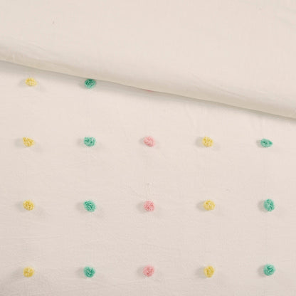 Intelligent Design Kids Ensley Cotton Jacquard Pom Pom Duvet Cover Set