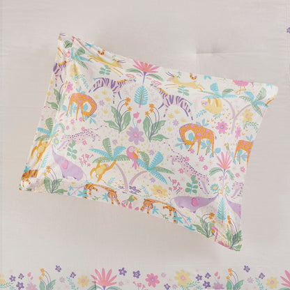 Intelligent Design Kids Thea Floral Reversible Cotton Comforter Set with Throw Pillow