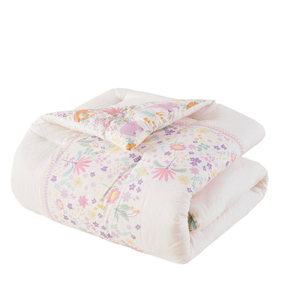 Intelligent Design Kids Thea Floral Reversible Cotton Comforter Set with Throw Pillow