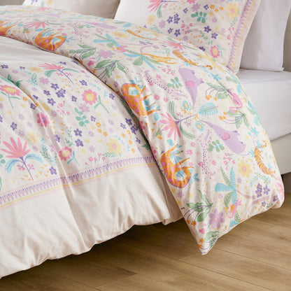 Intelligent Design Kids Thea Floral Reversible Cotton Duvet Cover Set with Throw Pillow