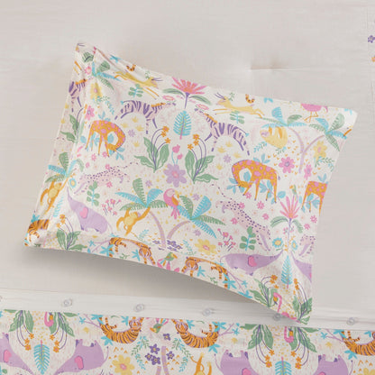 Intelligent Design Kids Thea Floral Reversible Cotton Duvet Cover Set with Throw Pillow