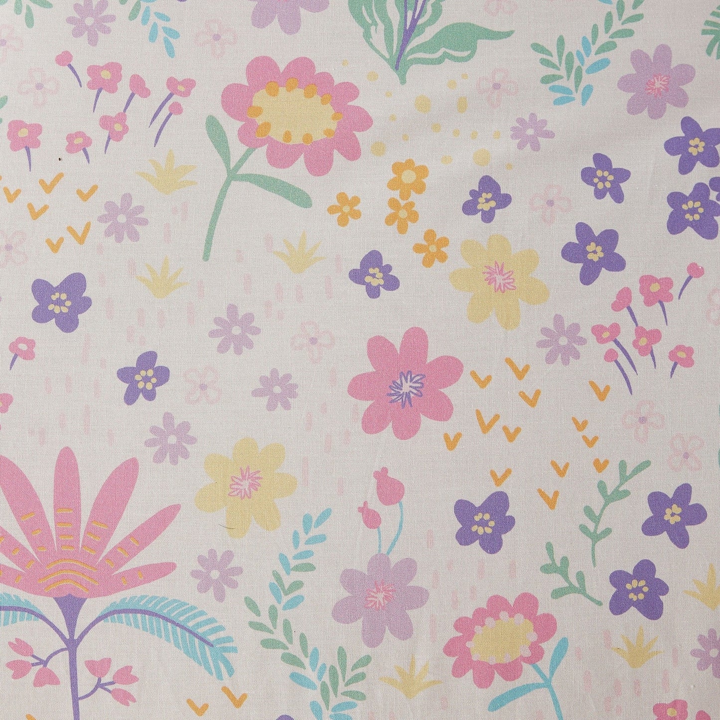 Intelligent Design Kids Thea Floral Reversible Cotton Duvet Cover Set with Throw Pillow