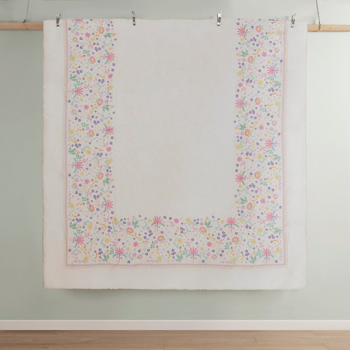 Intelligent Design Kids Thea Floral Reversible Cotton Duvet Cover Set with Throw Pillow