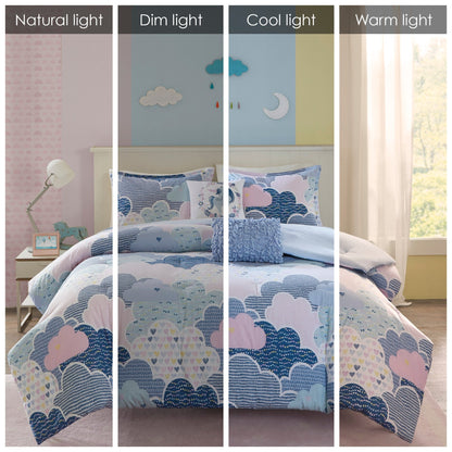 Intelligent Design Kids Bliss Blue Cotton Printed Comforter Set