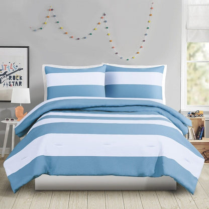 Urban Playground Lavelle Blue/White Reversible Comforter Set