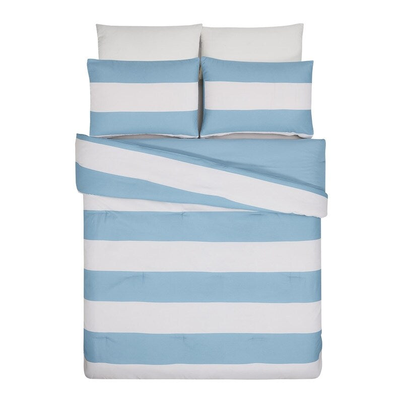 Urban Playground Lavelle Blue/White Reversible Comforter Set
