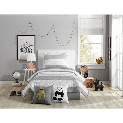 Urban Playground Lavelle Grey/White Quilt Set