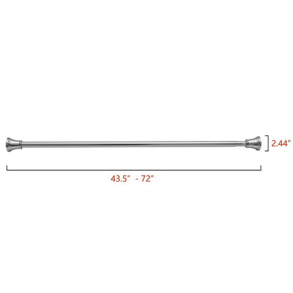 Utopia Alley Adjustable 72-Inch Shower Curtain Tension Rod - Rust-Proof Aluminum with Rubber End Cap, No Drill Installation