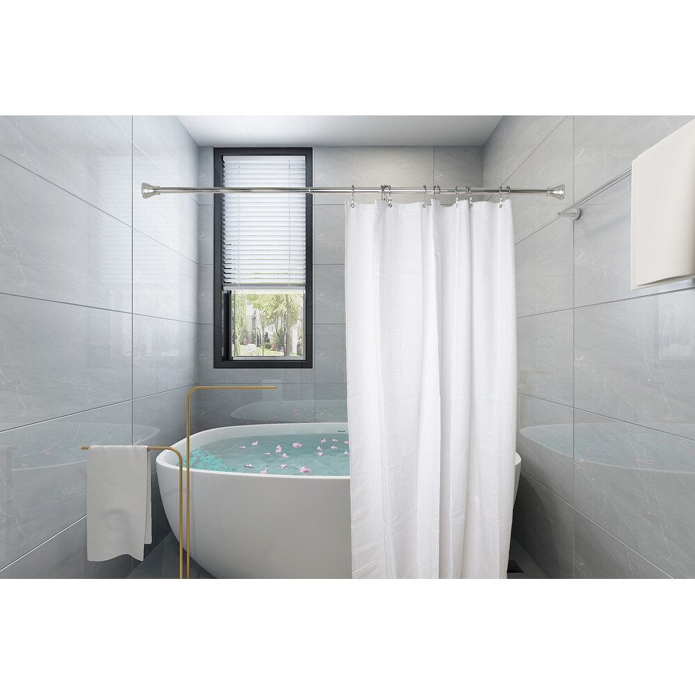 Utopia Alley Deco Flat Double Roller Shower Curtain Hooks, Chrome - Polished Chrome