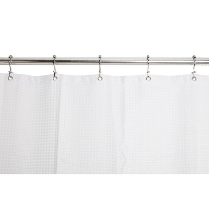 Utopia Alley Deco Flat Double Roller Shower Curtain Hooks, Chrome - Polished Chrome