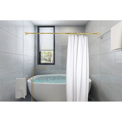 Utopia Alley Deco Flat Double Roller Shower Curtain Hooks, Gold