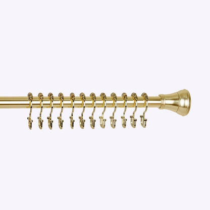 Utopia Alley Deco Flat Double Roller Shower Curtain Hooks, Gold