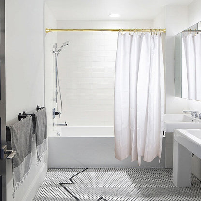 Utopia Alley Deco Flat Double Roller Shower Curtain Hooks, Gold