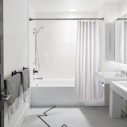 Utopia Alley Double Roller Ball Stainless Steel Shower Curtain Hooks Rings, Set of 12