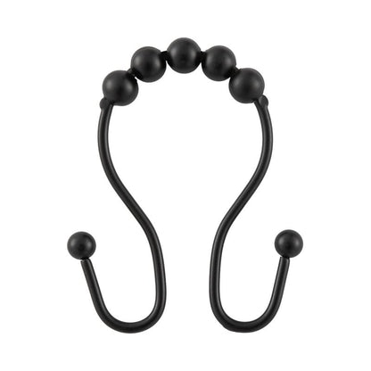 Utopia Alley Double Roller Ball Stainless Steel Shower Curtain Hooks Rings, Set of 12