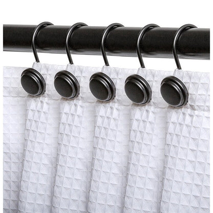 Utopia Alley Rust Resistant Metal Shower Curtain Rings for Bathroom, Set of 12