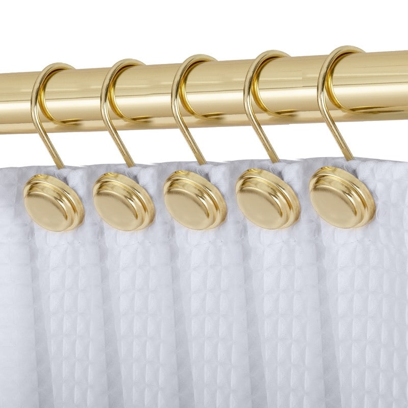 Utopia Alley Rust Resistant Metal Shower Curtain Rings for Bathroom, Set of 12
