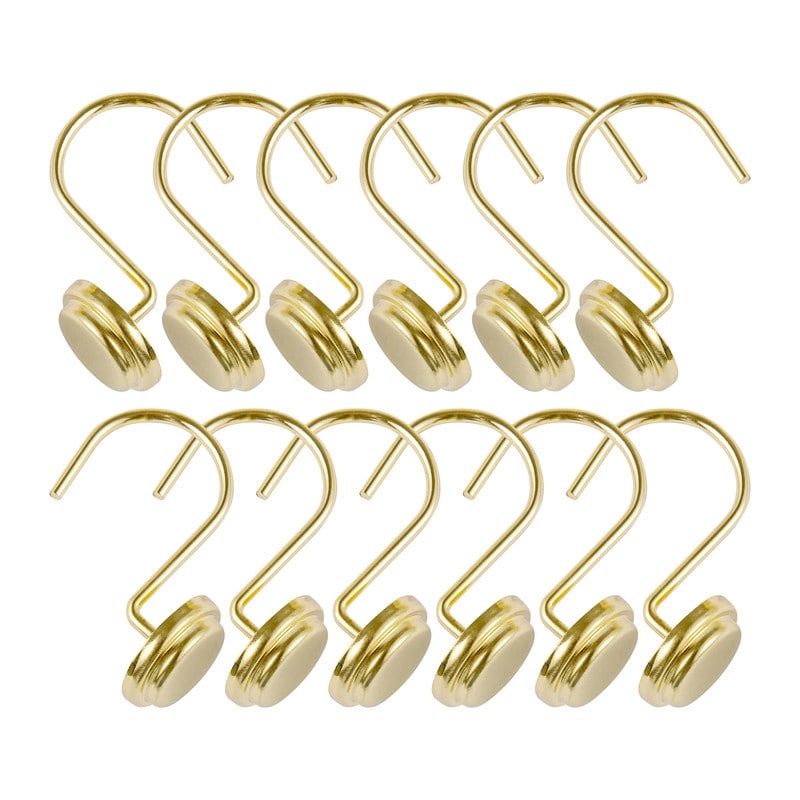 Utopia Alley Rust Resistant Metal Shower Curtain Rings for Bathroom, Set of 12