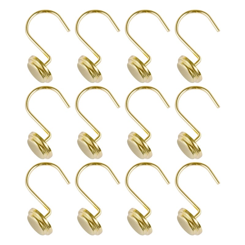 Utopia Alley Rust Resistant Metal Shower Curtain Rings for Bathroom, Set of 12