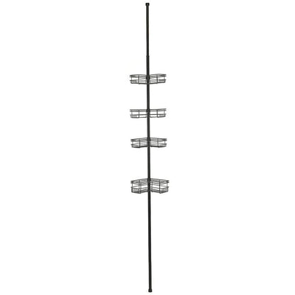 Utopia Alley Rust-Resistant Shower Tension Pole Caddy, 4 Deep Shelves