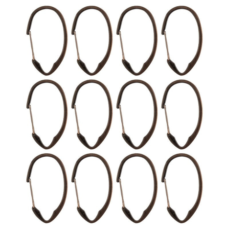 Utopia Alley Rustproof Zinc Shower Curtain Rings for Bathroom, Set of 12