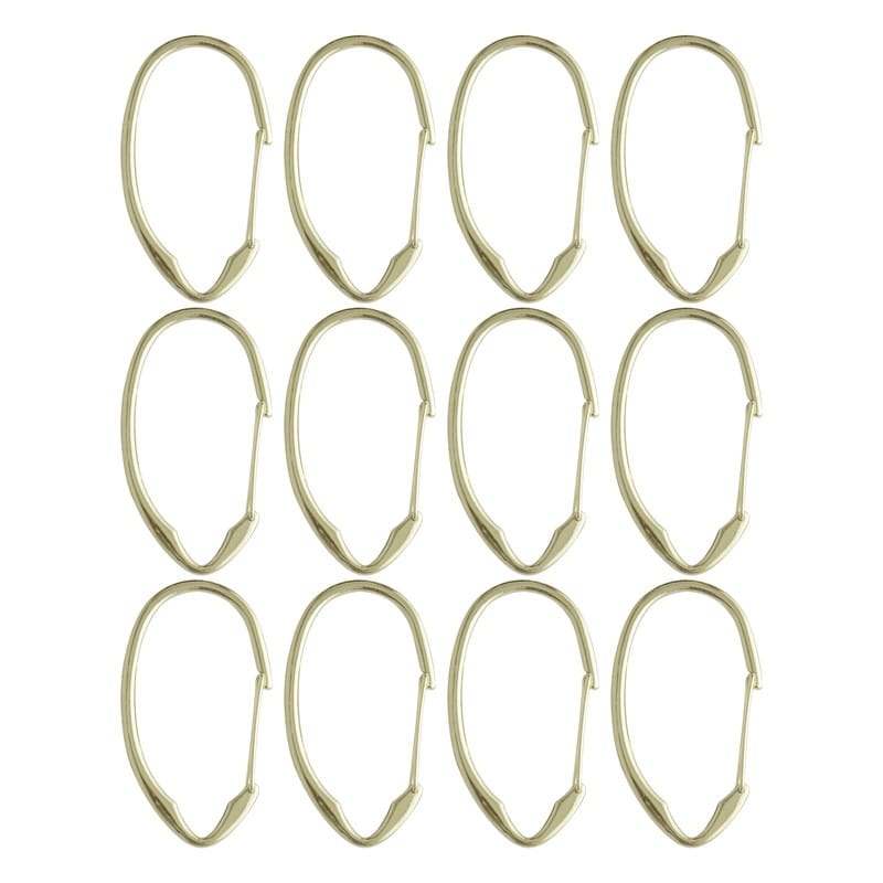 Utopia Alley Rustproof Zinc Shower Curtain Rings for Bathroom, Set of 12