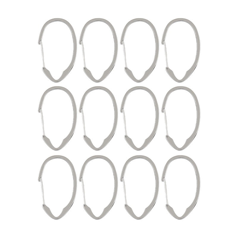 Utopia Alley Rustproof Zinc Shower Curtain Rings for Bathroom, Set of 12
