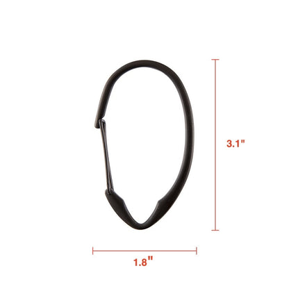 Utopia Alley Rustproof Zinc Shower Curtain Rings for Bathroom, Set of 12