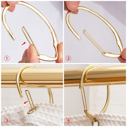 Utopia Alley Rustproof Zinc Shower Curtain Rings for Bathroom, Set of 12