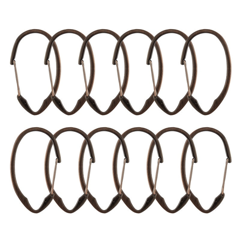 Utopia Alley Rustproof Zinc Shower Curtain Rings for Bathroom, Set of 12