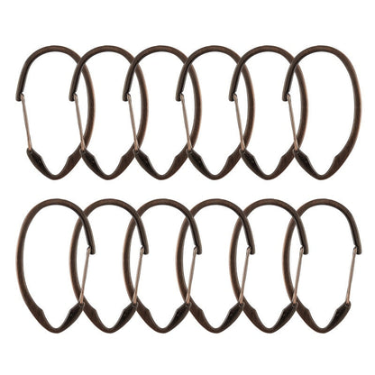 Utopia Alley Rustproof Zinc Shower Curtain Rings for Bathroom, Set of 12