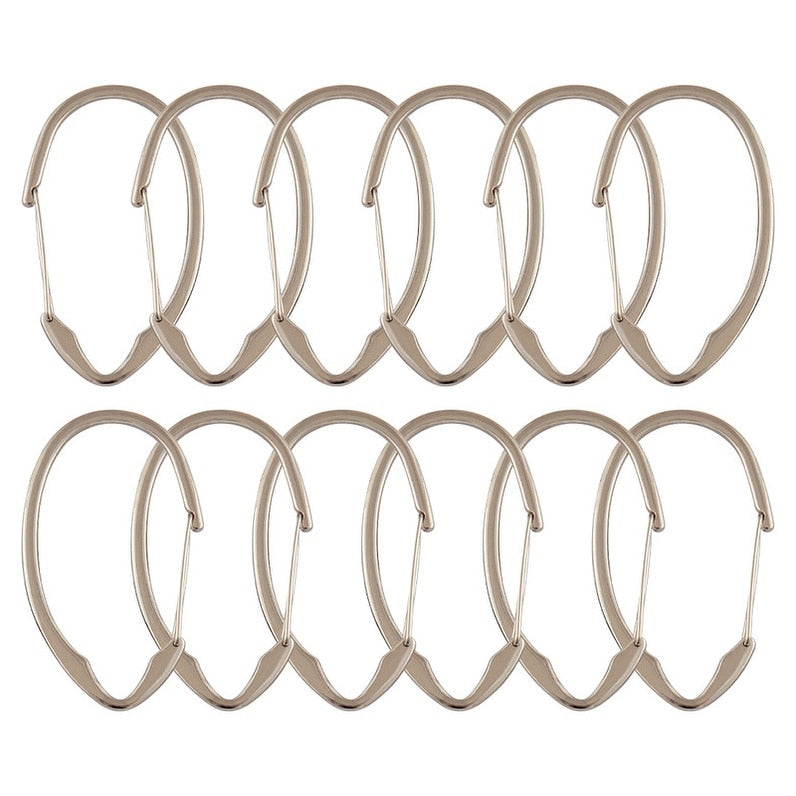 Utopia Alley Rustproof Zinc Shower Curtain Rings for Bathroom, Set of 12