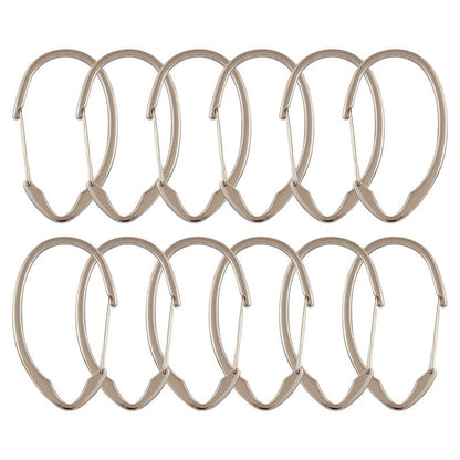 Utopia Alley Rustproof Zinc Shower Curtain Rings for Bathroom, Set of 12