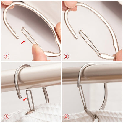 Utopia Alley Rustproof Zinc Shower Curtain Rings for Bathroom, Set of 12