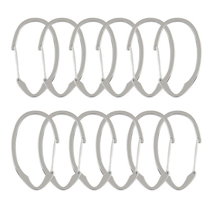 Utopia Alley Rustproof Zinc Shower Curtain Rings for Bathroom, Set of 12