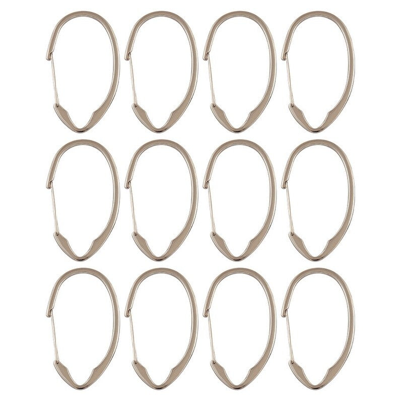 Utopia Alley Rustproof Zinc Shower Curtain Rings for Bathroom, Set of 12