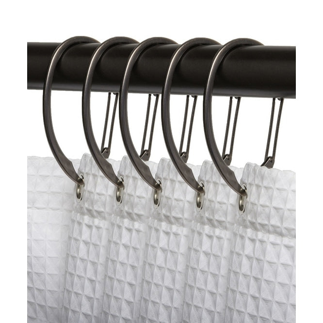 Utopia Alley Rustproof Zinc Shower Curtain Rings for Bathroom, Set of 12